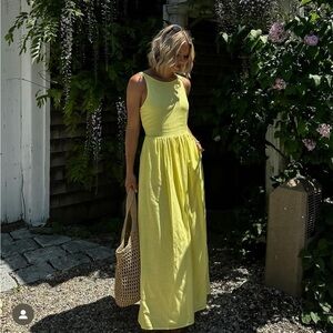 NWOT CandidlyChan Long Yellow Maxi Dress size xs
